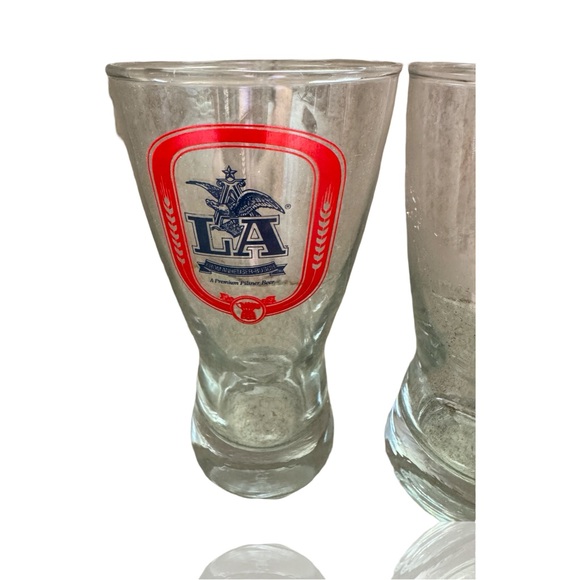 Anheuser Busch LA Beer Glass from 1984: Set of 2: Pilsner Glass: Collectible - Picture 2 of 5